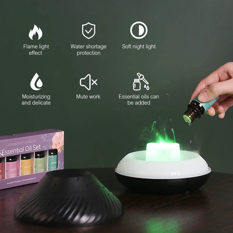 IgnisFlame™ LED Volcano Humidifier